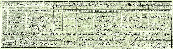 Marriage certificate