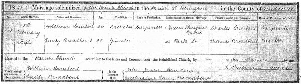 Marriage certificate