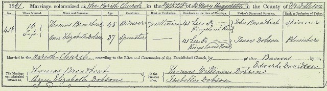 Marriage certificate