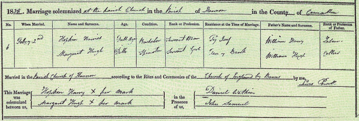 marriage certificate