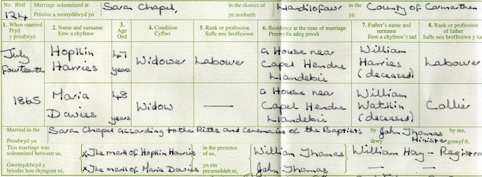 marriage certificate